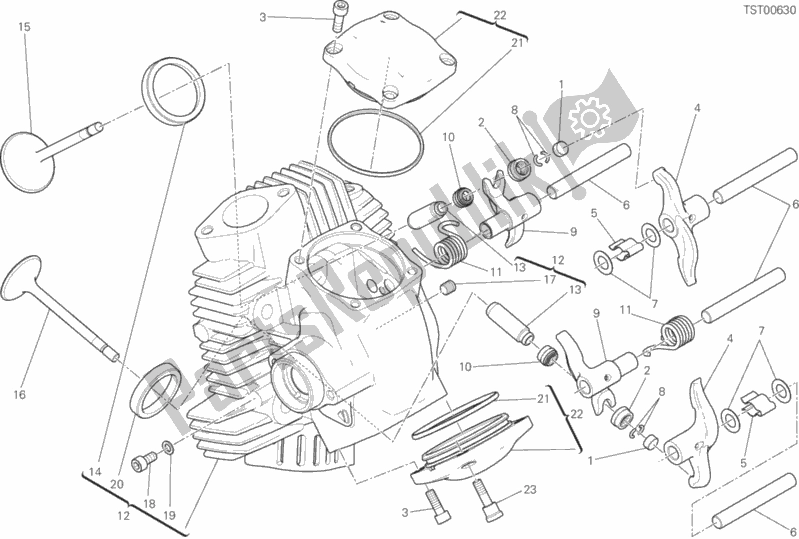 Wszystkie części do G? Owica Pozioma Ducati Scrambler Icon Thailand USA 803 2020